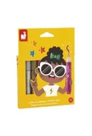 Kleje biurowe - Janod Klej z brokatem w tubkach 9 kolorów 9 szt. - miniaturka - grafika 1