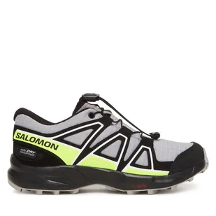 Trekkingi Salomon Speedcross Waterproof L47810200 Szary - Buty trekkingowe dziecięce - miniaturka - grafika 1