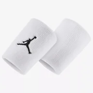 Piłka nożna - NIKE JORDAN Opaska Frotka NA RĘKĘ NADGARSTEK BIAŁA wyszywane logo 1szt - miniaturka - grafika 1
