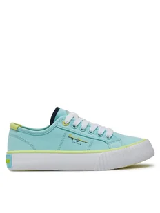 Pepe Jeans Tenisówki Ottis Basic G PGS30605 Niebieski - Buty dla dziewczynek - miniaturka - grafika 1