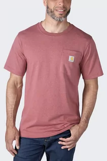 Koszulki sportowe męskie - Koszulka męska T-shirt Carhartt Heavyweight Pocket K87 R96 Apple Butter Heather - grafika 1
