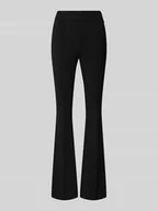 Spodnie damskie - Spodnie materiałowe o rozkloszowanym kroju z elastycznym pasem model ‘Evelina’ - miniaturka - grafika 1