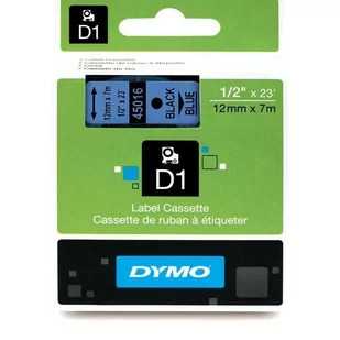 Dymo Taśma Do Druku 12mm/7m CZARNA/NIEBIESKA - Drukarki kart i etykiet - miniaturka - grafika 2