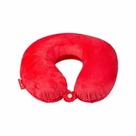 Akcesoria turystyczne - Poduszka podróżna z PIANKĄ PAMIĘCI czerwona Captain Mike - miniaturka - grafika 1