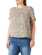 Bluzki damskie - s.Oliver BLACK LABEL Damska bluzka z krótkim rękawem, regularny krój, ciemnoszary, 36 - miniaturka - grafika 1