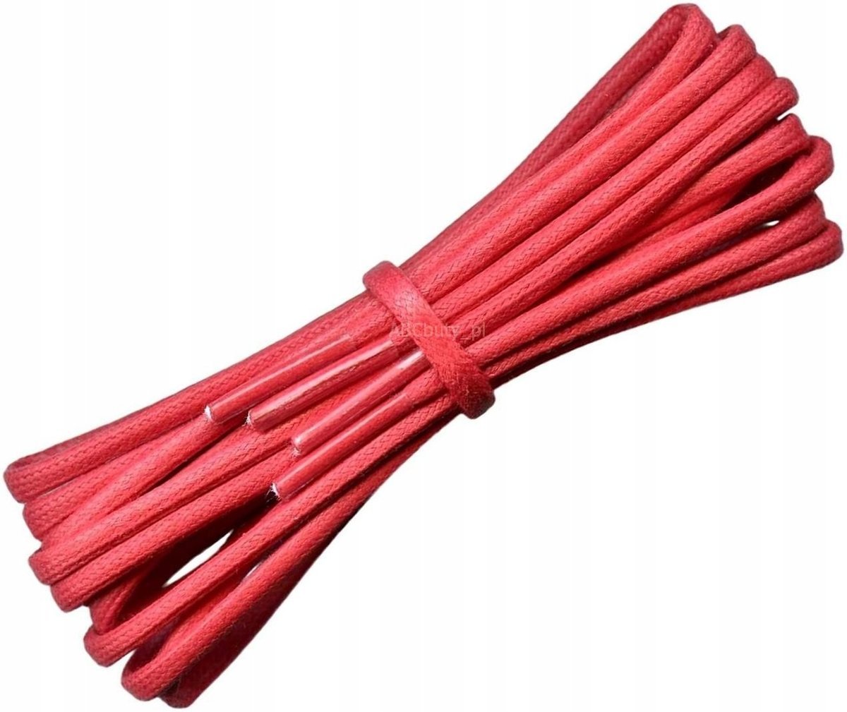 WOSKOWANE Sznurówki CZERWONE Sznurowadła 100 cm CIENKIE Okrągłe 2 mm G9-34