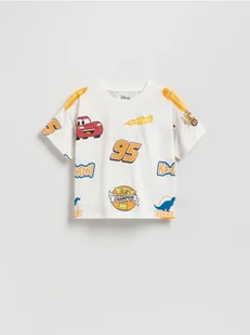 Reserved - T-shirt Auta - złamana biel - Bluzki dla niemowląt - miniaturka - grafika 1