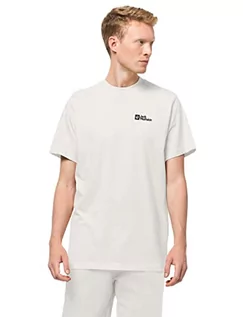 Koszulki męskie - Jack Wolfskin Męski T-shirt Essential, biały, L - grafika 1