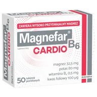 Witaminy i minerały - Magnefar B6 Cardio, 50 tabletek - miniaturka - grafika 1