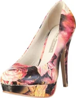 Czółenka - Buffalo London Damskie czółenka 110-3507 Print Pig Skin Red157, czerwony - czerwony Red157-38 EU - miniaturka - grafika 1