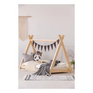 Łóżka dla dzieci i młodzieży - Łóżko w kształcie domku z drewna sosnowego Adeko Mila TP, 90x200 cm - miniaturka - grafika 1