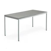 Stoły i stoliki do biura - Stół MODULUS, 1600x800 mm, srebrna rama, jasnoszary - miniaturka - grafika 1