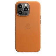 Etui i futerały do telefonów - Skórzane etui na telefon do Iphone 13 Pro Skórzane etui z Magsafe Boris Złoto-brązowy - miniaturka - grafika 1