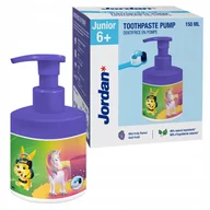 Pasty do zębów - Jordan Junior pasta do zębów dla dzieci z pompką 6+ 150ml - miniaturka - grafika 1