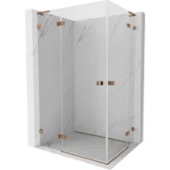 Kabiny prysznicowe - Mexen Lunar L Duo kabina prysznicowa uchylna 120 x 85 cm, transparent, różowe złoto - 834L-120L-085P-60-00 - miniaturka - grafika 1