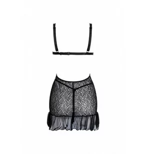 Evona black chemise L+ (czarna halka) OM_51-00034 - Bielizna erotyczna damska - miniaturka - grafika 4