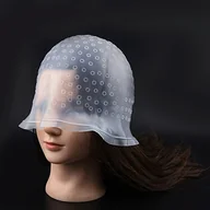 Pozostałe akcesoria fryzjerskie - TEMU 1 szt. profesjonalna wielorazowa czepek do farbowania włosów z silikonu, idealny na kolory i , nadaje się do stylizacji i użytku w salonie - miniaturka - grafika 1