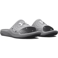Klapki i japonki damskie - Damskie Klapki UNDER ARMOUR UA W LOCKER IV SL 3027013-100 – Szary - miniaturka - grafika 1