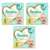 Pieluchy - 3x Pieluchy PAMPERS Premium Care roz 2 (4-8 kg) 23 szt - miniaturka - grafika 1