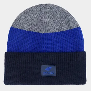 Czapka Dziecięca 4F Zimowa Beanie Niebieska 4FJWAW24ACAPM426 Niebieski - Czapki damskie - miniaturka - grafika 1