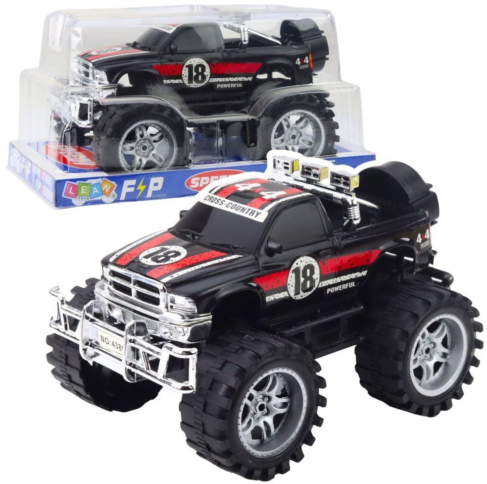 Samochód Terenowy Z Napędem Na Tył Duże Koła Czerwono-Czarny 27cm