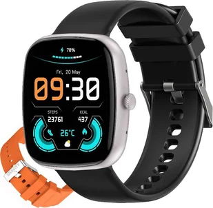 Gravity GT18-4 Czarny, Pomarańczowy - Smartwatch - miniaturka - grafika 1