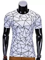 Koszulki męskie - T-shirt - biały S817 - miniaturka - grafika 1