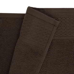 RĘCZNIK D BAWEŁNA 100% SOLANO KREM + CIEMNY BRĄZ (P) 2X50X90+2X70X140 KPL. - Ręczniki - miniaturka - grafika 1