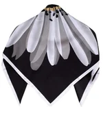 Apaszki i szaliki damskie - Chusta apaszka elegancka z ogromnym kwiatem - miniaturka - grafika 1