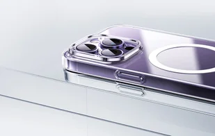 Magnetyczne Etui na telefon iPhone 15 Plus Baseus OS-Lucent Series (Przezroczysty) - Etui i futerały do telefonów - miniaturka - grafika 8