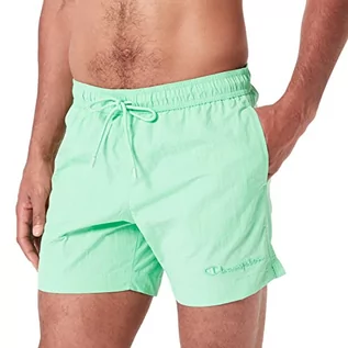Spodenki damskie - Champion Męskie szorty plażowe Ac Tonal Małe logo kąpielówki, zielona mięta, XL - grafika 1