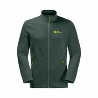 Kurtki męskie - Męska kurtka polarowa Jack Wolfskin KOLBENBERG FZ M black olive / firefly - L - miniaturka - grafika 1