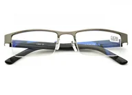 Okulary korekcyjne, oprawki, szkła - Plusy Okulary do czytania Moc: +3 metalowo-żyłkowe ST308 ze skazą! - miniaturka - grafika 1