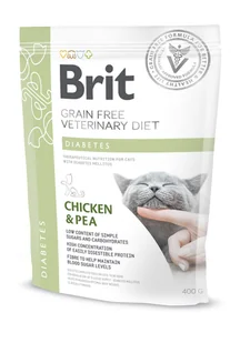 Brit VET Brit Veterinary Diet Diabetes Chicken&Pea Sucha Karma dla kota op 400g - Sucha karma dla kotów Brit VET Brit Veterinary Diet Diabetes Chicken&Pea Sucha Karma dla kota op 400g - Sucha karma dla kotów - miniaturka - grafika 2