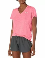 Koszulki i topy damskie - Under Armour Koszulka damska Tech Twist czerwony Cerise/Pink Lemonade/Metallic Silver (655) XS 1258568-655-X-Small - miniaturka - grafika 1