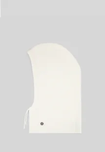 Kominiarka damska z domieszką wełny ecru - Czapki damskie Kominiarka damska z domieszką wełny ecru - Czapki damskie - miniaturka - grafika 1