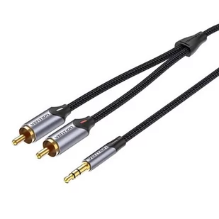 Kabel 2xRCA (Cinch) jack do 3.5mm Vention BCNBK 8m (szary) - Kable - miniaturka - grafika 1