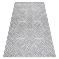 Dywany - Dywan SZNURKOWY SIZAL FLAT 48731637 Kwadraty, romby, geometryczny / krem szary 140x200 cm - miniaturka - grafika 1