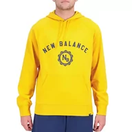 Bluzy sportowe męskie - Bluza New Balance MT31901VGL - żółta - miniaturka - grafika 1