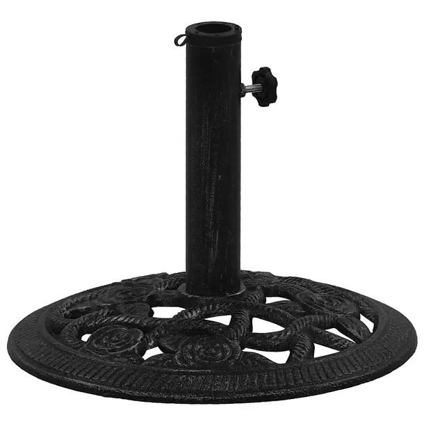 Podstawa do parasola żeliwna czarna 40 x 32 cm z adapterem 35/38/48 mm