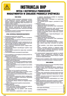 IAG63 INSTRUKCJA BHP MYCIA I DEZYNFEKCJI POMIESZCZEŃ MAGAZYNOWYCH W ZAKŁADADZIE PRODUKCJI SPOŻYWCZEJ, FN - FOLIA SAMOPRZYLEPNA; (245X350MM) - Instrukcje stanowiskowe BHP - miniaturka - grafika 1