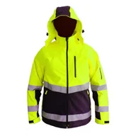Odzież robocza - Kurtka ostrzegawcza ROBOCZA odblaskowa MSNOW HAWK żółta Softshell kaptur CONSORTE - miniaturka - grafika 1