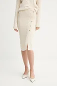 Spódnice - Fracomina spódnica kolor beżowy midi ołówkowa FR25WG4007K50201 - miniaturka - grafika 1