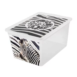 BRANQ Pojemnik BRANQ X Box Deco Save Me 7330 Zebra 7330 - Pudła i pojemniki do przechowywania - miniaturka - grafika 1