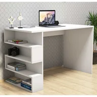 Biurka - Homemania Biurko komputerowe Limber, 120x60x75 cm, białe LBRCM.BB.18.01 - miniaturka - grafika 1