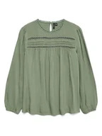 Bluzki damskie - Vero Moda Bluzka w kolorze zielonym - miniaturka - grafika 1