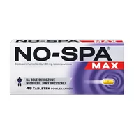Leki przeciwbólowe - No-Spa MAX tabletki powlekane 80 mg 48 tabl. - miniaturka - grafika 1