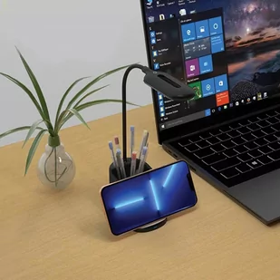 AWEI lampka LED z ład. indukcyjną W20 15W Fast Charging czarny/black - Ładowarki do telefonów - miniaturka - grafika 2