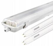 Oprawy, klosze i abażury - Zestaw Oprawa Hermetyczna 2x60 + 2x Świetlówka LED OSRAM 8W 4000K - miniaturka - grafika 1