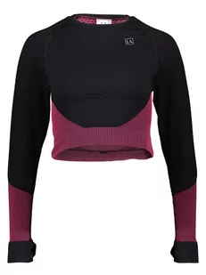 LASCANA Koszulka funkcyjna w kolorze czarno-różowym - Koszulki sportowe damskie - miniaturka - grafika 1